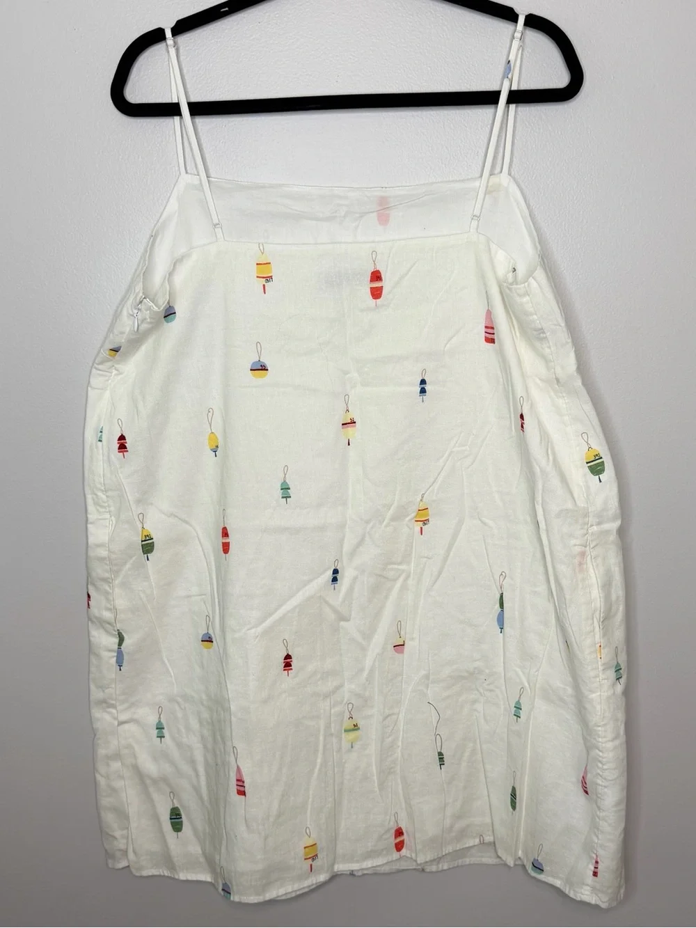 LOFT Buoy Linen Cotton Strappy Mini Pocket Dress Women’s XL